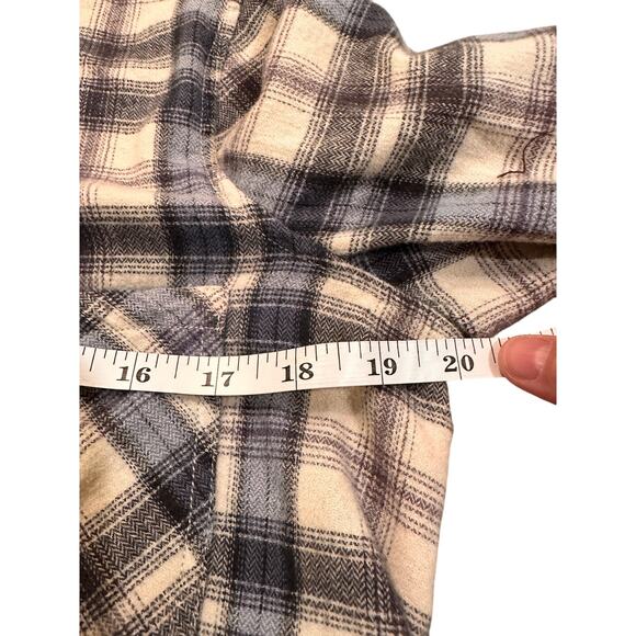 Anthro Holding Horses Willow Ridge Lace and Plaid Button Down Flannel Shirt, M - Picture 4 of 6